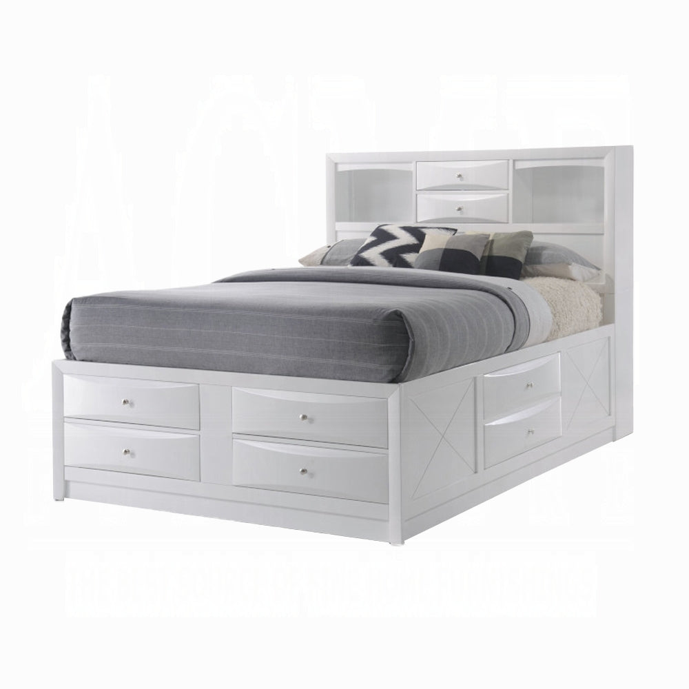 Brand New White King Size Platform Bed with Storage