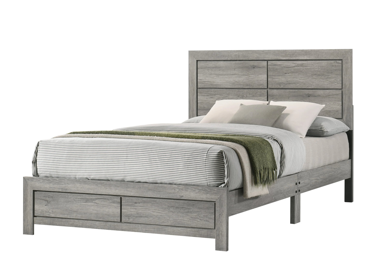 Brand New Light Grey 4pc Bedroom Set (4 Sizes)