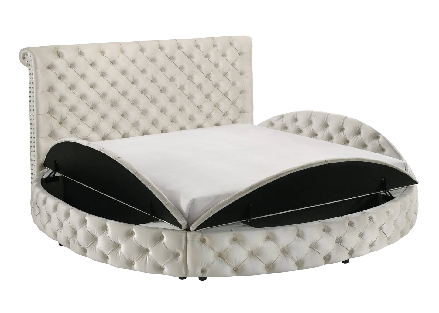 Brand New Queen Size Ivory Bed w/Storage