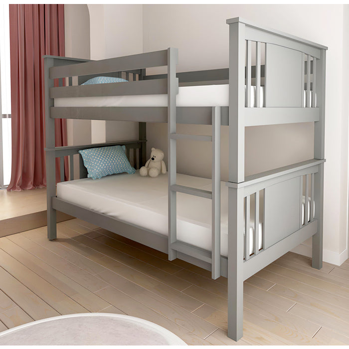 Brand New Twin/Twin Mission Style Stackable Post Pine Wood Bunk Bed (2 Colors)