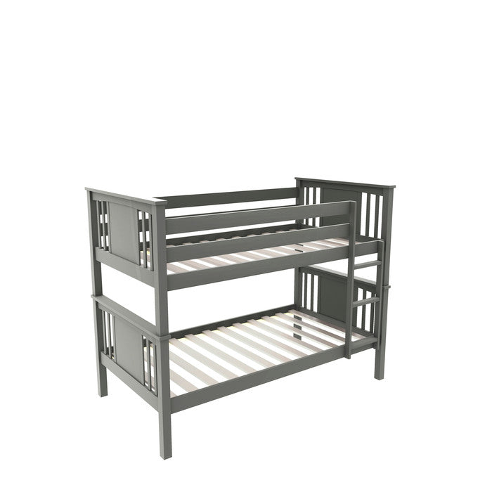 Brand New Twin/Twin Mission Style Stackable Post Pine Wood Bunk Bed (2 Colors)