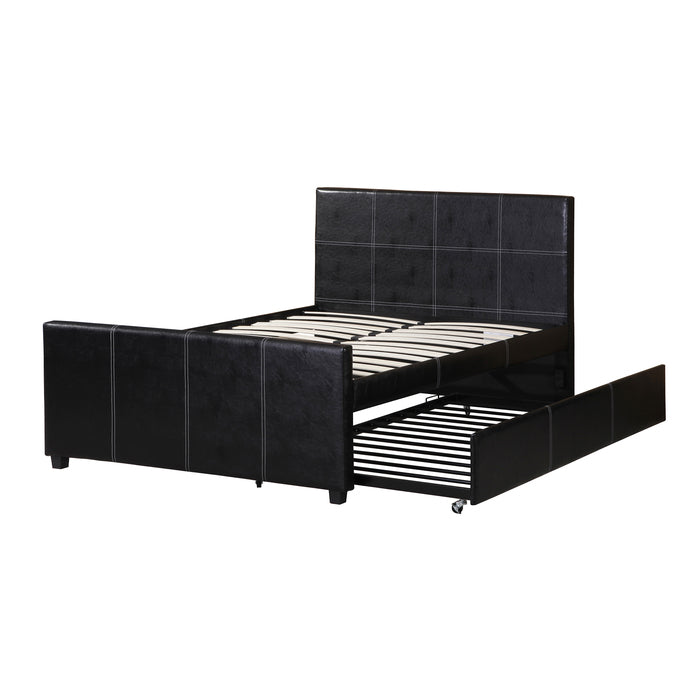 Brand New Black Platform Bed With Trundle (Twin or Full)