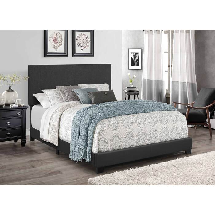 Brand New Dark Grey Linen Fabric Bed (3 Sizes)