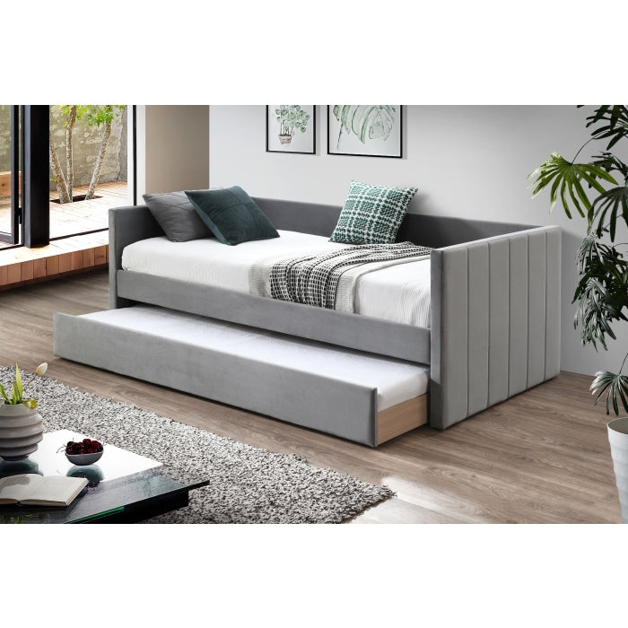 Brand New Velvet Square Arm Daybed w/ Trundle - TWIN-TWIN