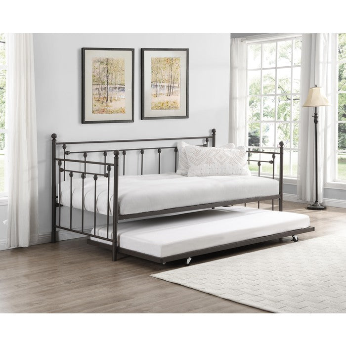 Brand New Victorian Metal Daybed w/ Trundle - TWIN-TWIN (3 Colors)