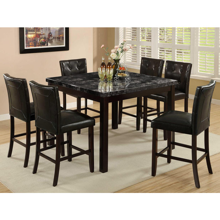 Brand New Faux Marble Counter Height Table & 6 Chairs.