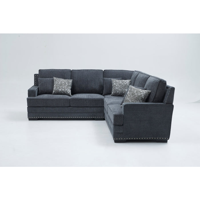 Brand New 3pc Sectional with Nail Head Trim (3 Colors)