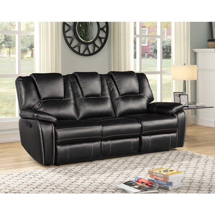 Brand New Manual Recliner Breathable Air Leather Sofa (3 Colors)