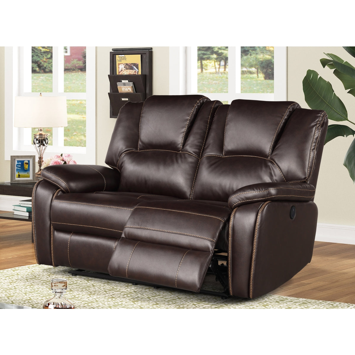 Brand New Power Recliner Breathable Air Leather Loveseat (3 Colors)