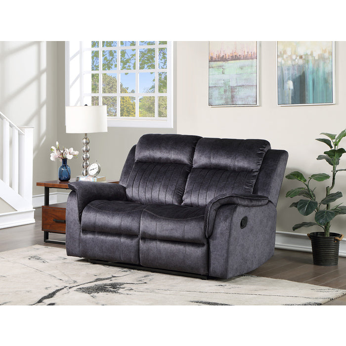 Brand New Fabric Manual Recliners Loveseat (Dark Grey or Blue Grey)