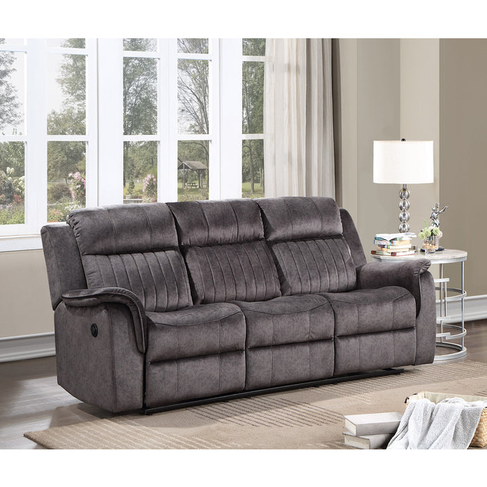 Brand New Power Fabric Power Recliners Sofa w/ Drop Down Tray (2 Colors)