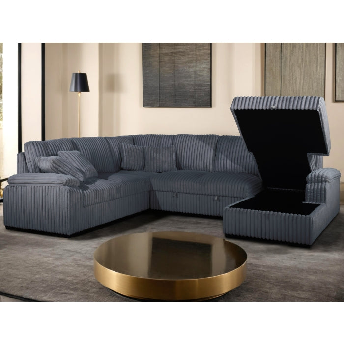 Brand New Sectional with Storage Chaise and Pull-out Bed (5 Colors)