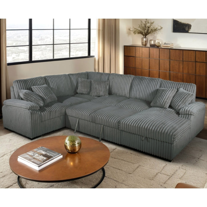 Brand New Sectional with Storage Chaise and Pull-out Bed (5 Colors)