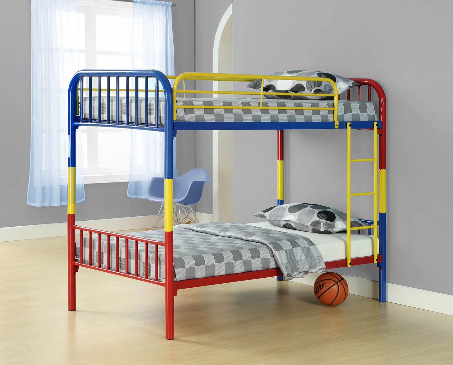Brand New Twin/Twin Multi-Color Metal Bunkbed