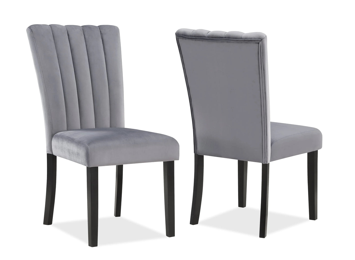 Brand New 2pc Upholstered Side Chairs with Channel-Tufting