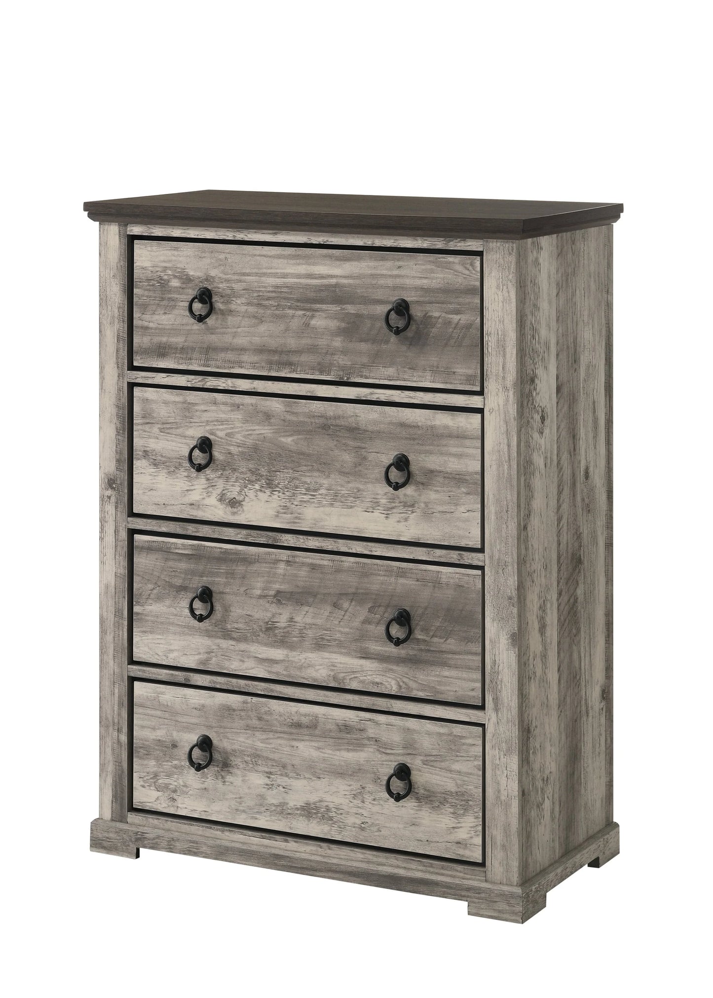 Brand New 4pc Rustic Grey Post Bedroom Set (Queen or King)