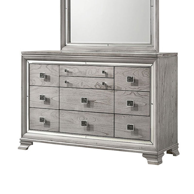 Light Grey Dresser (Optional Mirror)