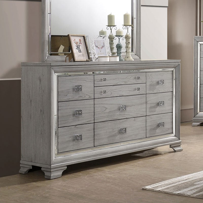 Light Grey Dresser (Optional Mirror)