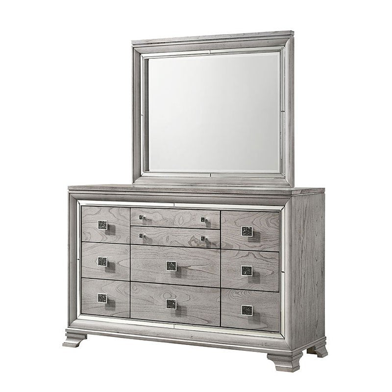 Light Grey Dresser (Optional Mirror)