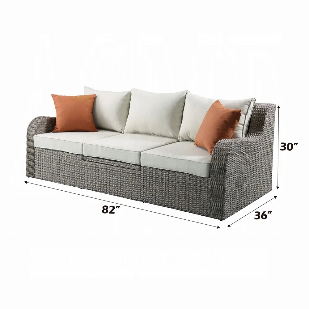 Brand New Patio Sofa W/2 Pillows & 2 Ottomans