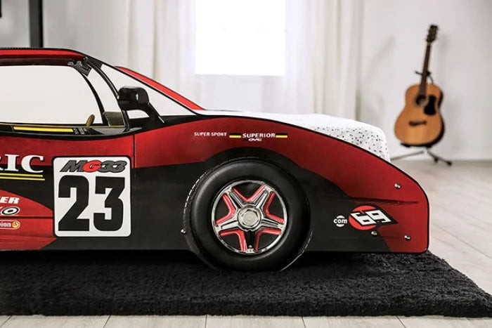 Brand New Red Twin Size Racecar Bed