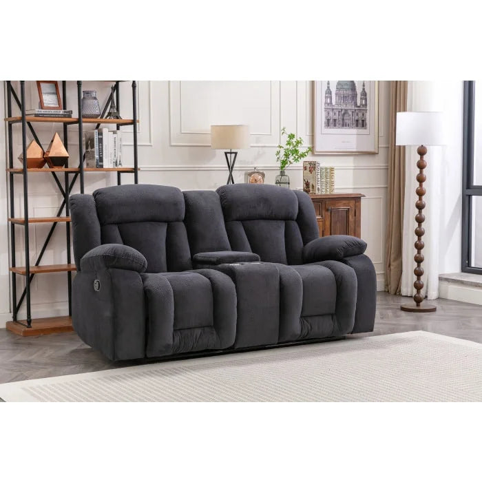Brand New Fabric Manual Reclining Loveseat (3 Colors)