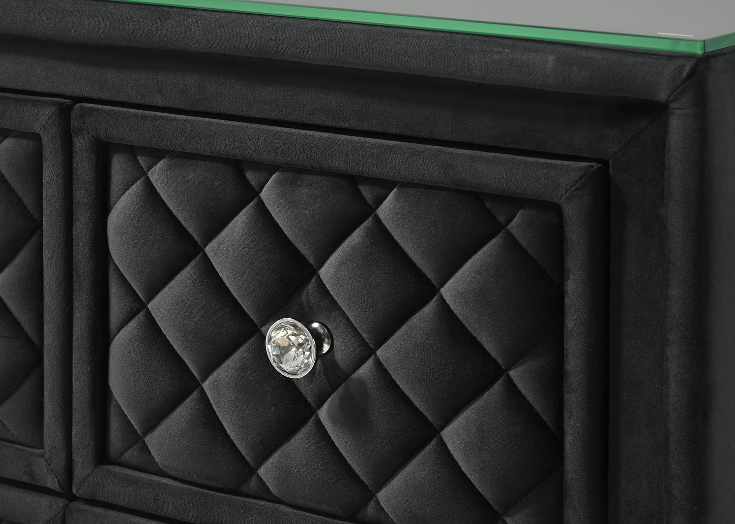 Brand New Black Fabric 4pc Bedroom Set (Queen or King)