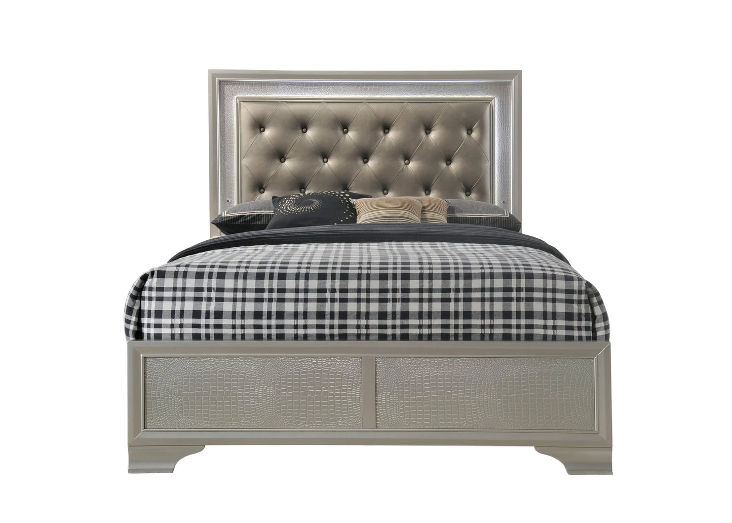 Brand New 4pc Bedroom Set with LED Headboard (4 SIzes)