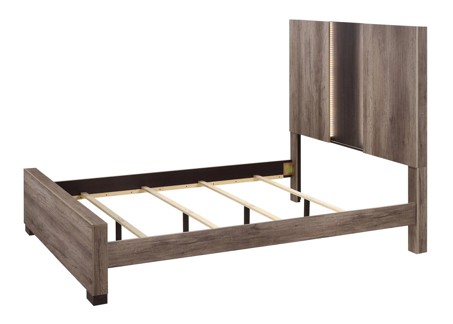 Brand New Brown Bed w/LED Headboard (Queen or King)