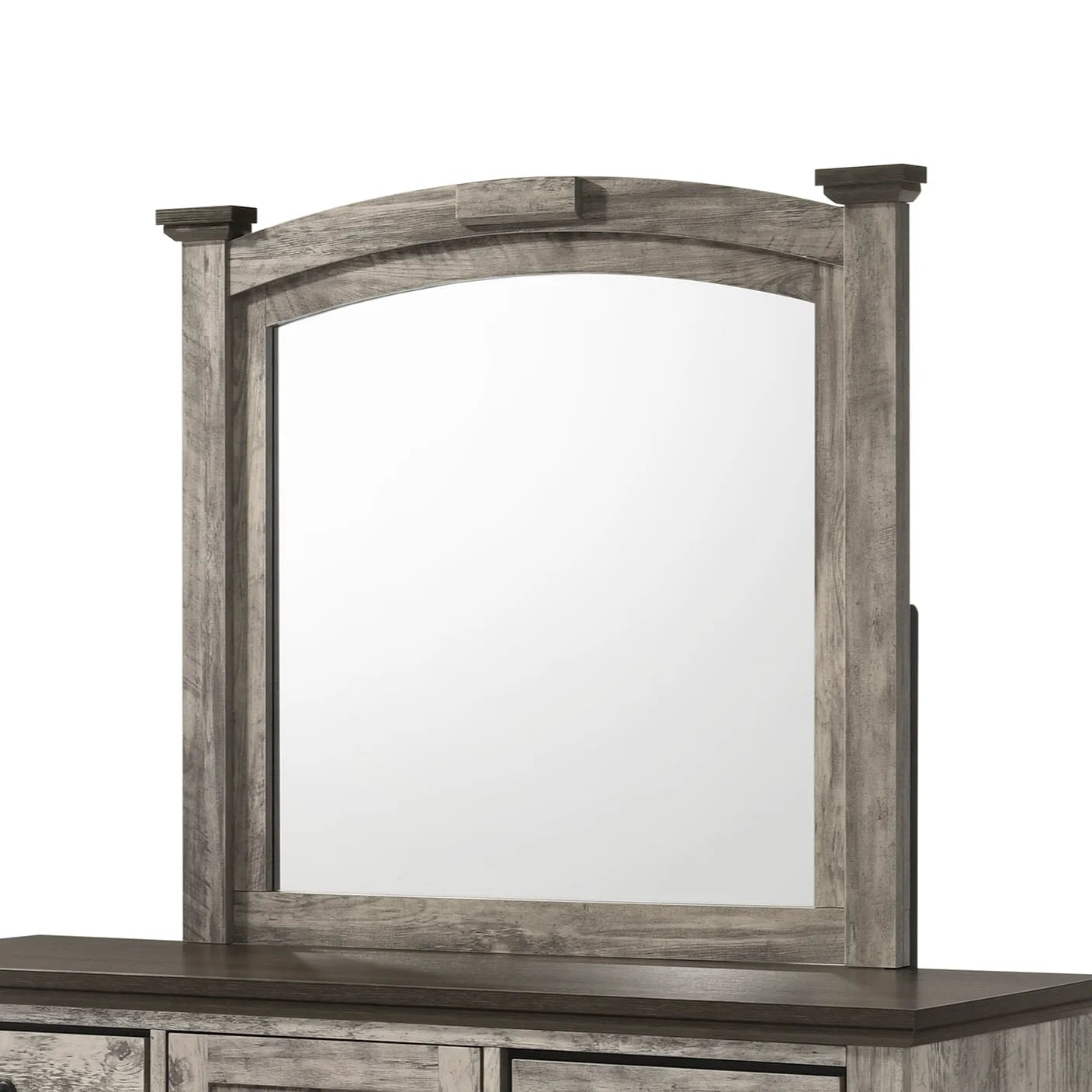 Brand New 4pc Rustic Grey Post Bedroom Set (Queen or King)