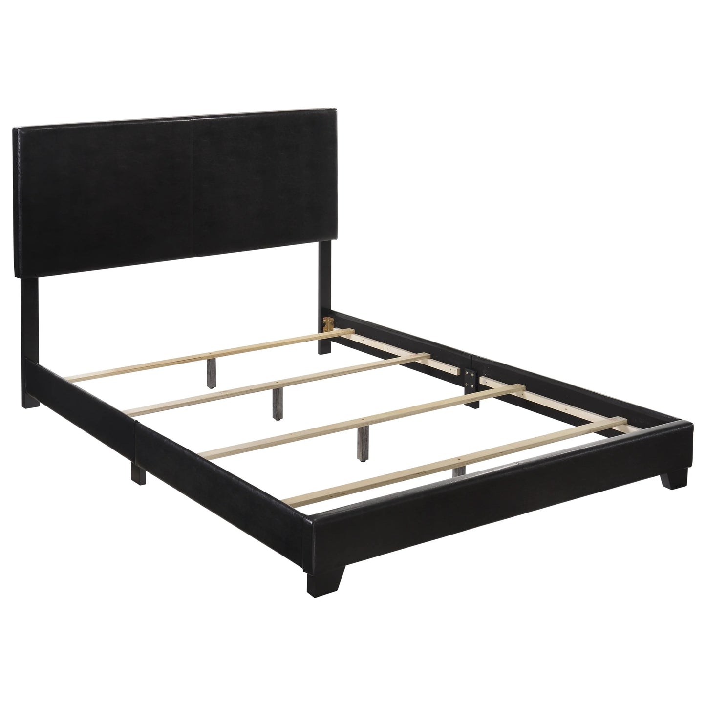 Brand New Black Faux Leather Bed (All Sizes)