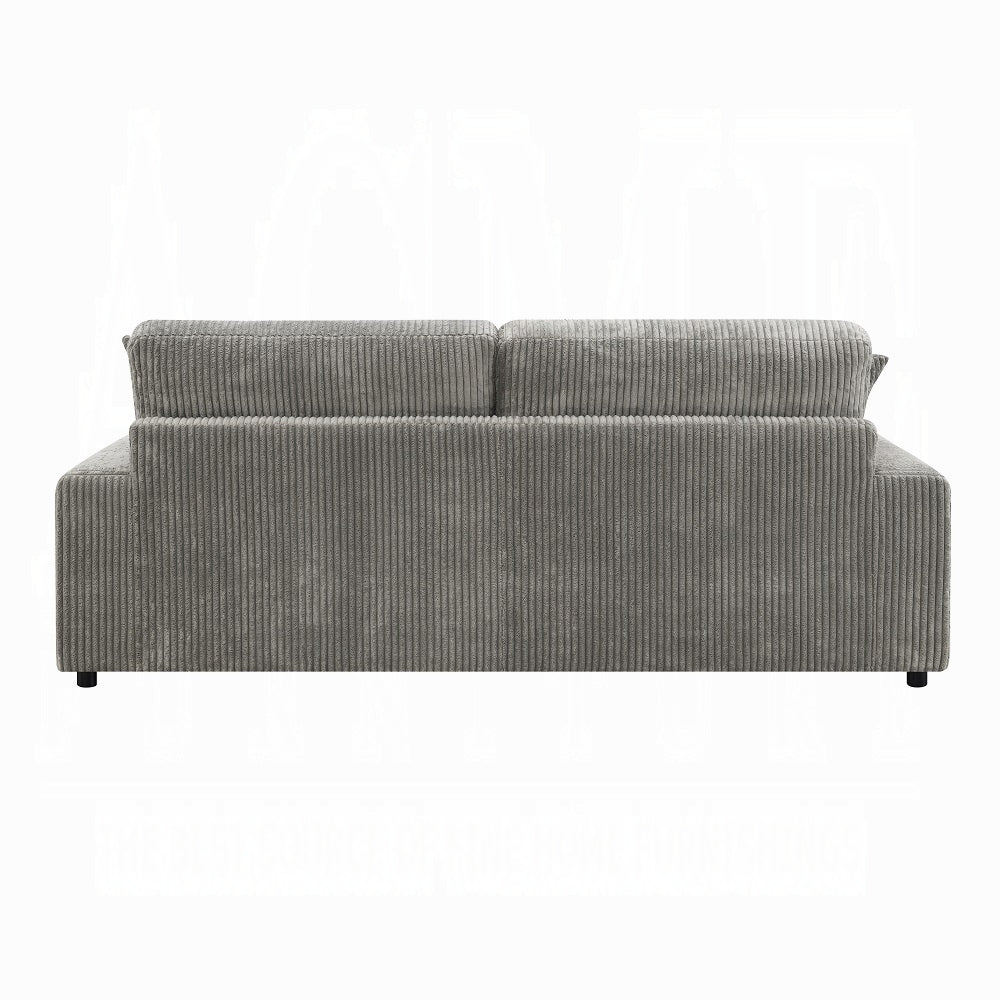 Brand New Gray Corduroy Sectional Sofa