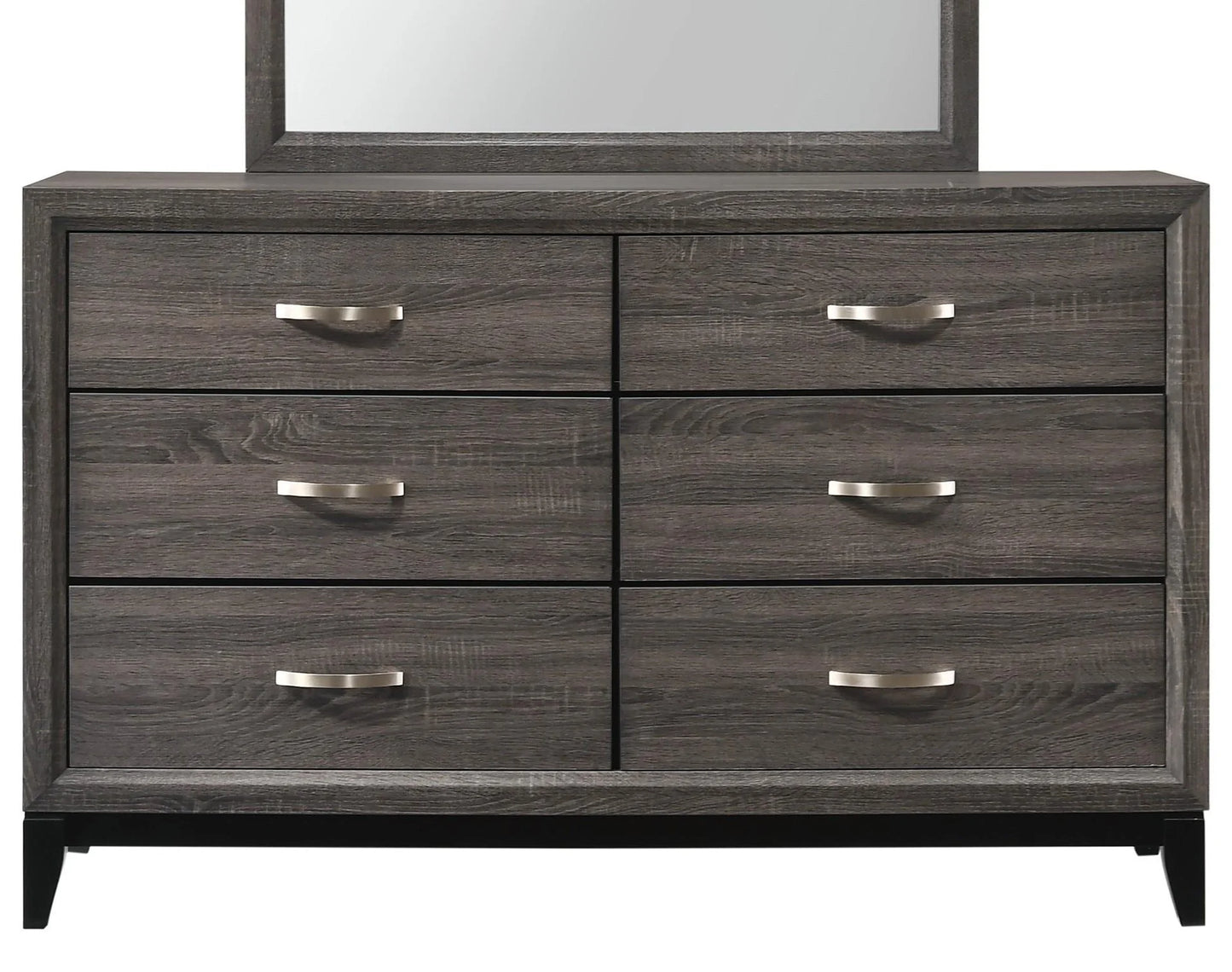 Brand New Grey 6 Drawer Dresser (Optional Mirror)