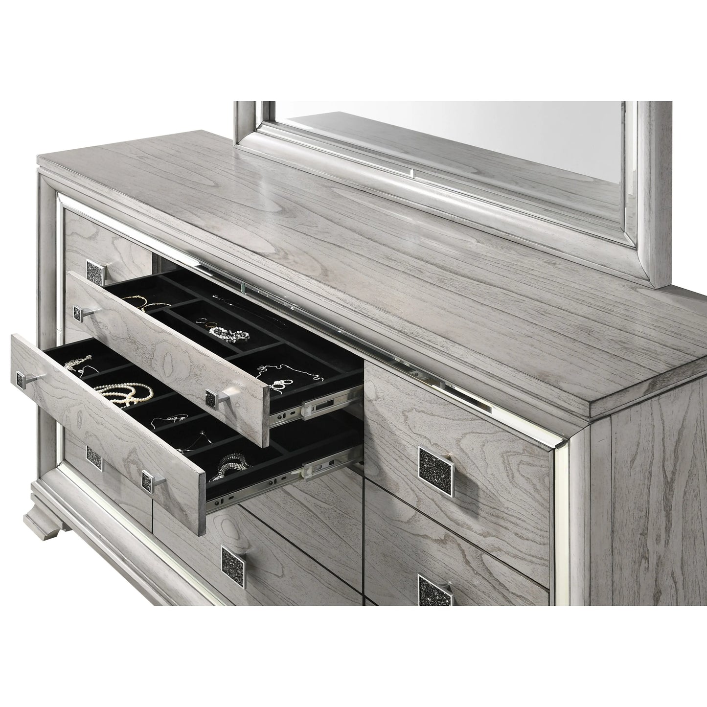 Brand New Grey/Silver 4pc Bedroom Set (Queen or King)