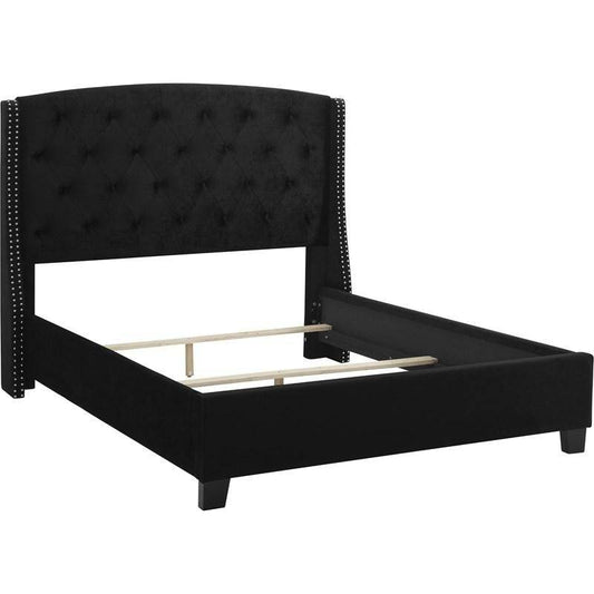 Brand New Black Fabric Bed (Queen or King)