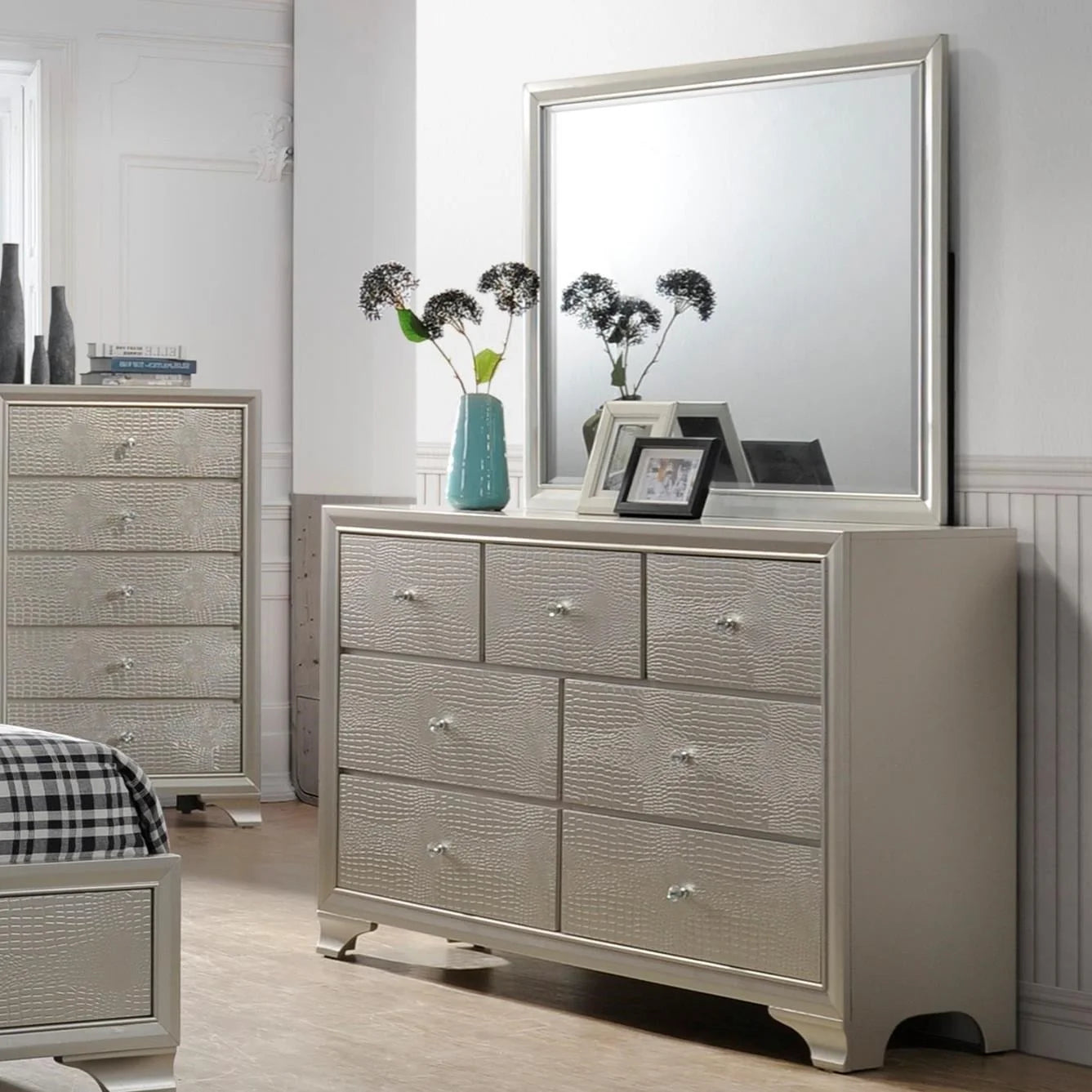 Brand New 4pc Bedroom Set with LED Headboard (4 SIzes)