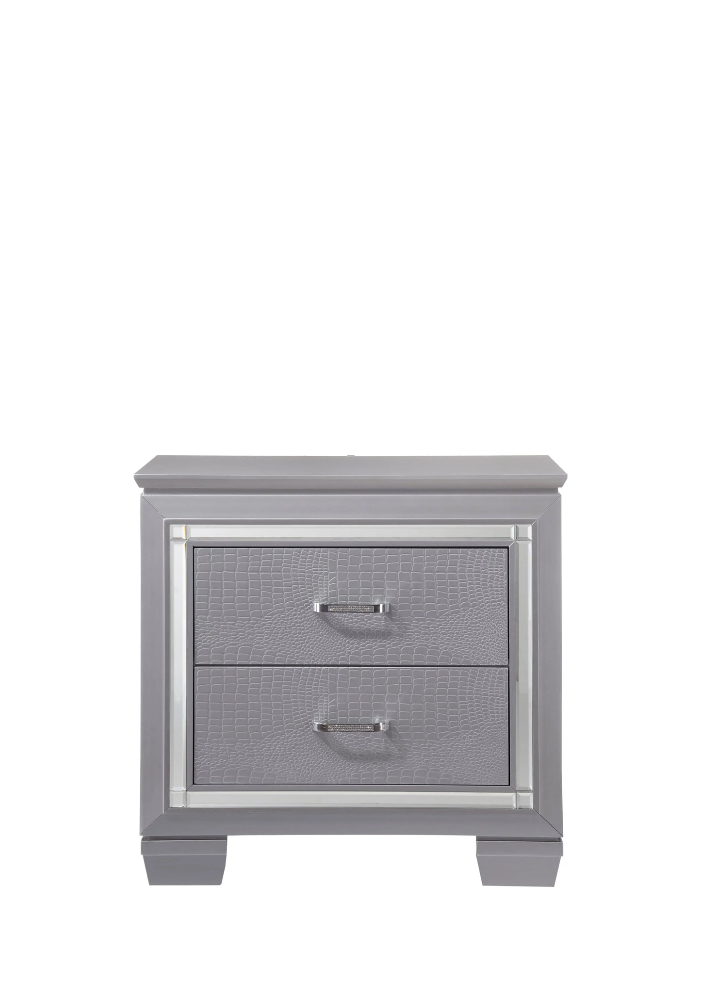 Brand New Silver 4pc Bedroom Set with LED Lights (2 Sizes)