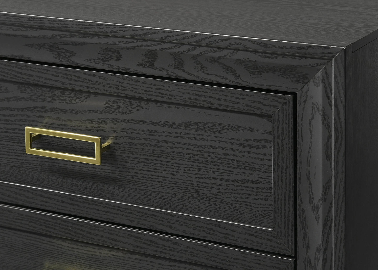 Brand New Black Nightstand w/Gold Trim