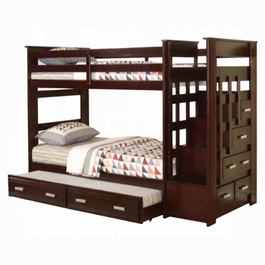 Brand New Espresso Twin/Twin Bunk Bed & Trundle