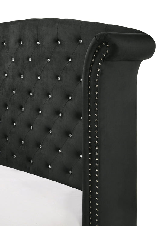 Brand New Black Fabric Bed (Queen or King)