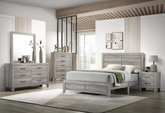 Brand New Light Grey 4pc Bedroom Set (4 Sizes)