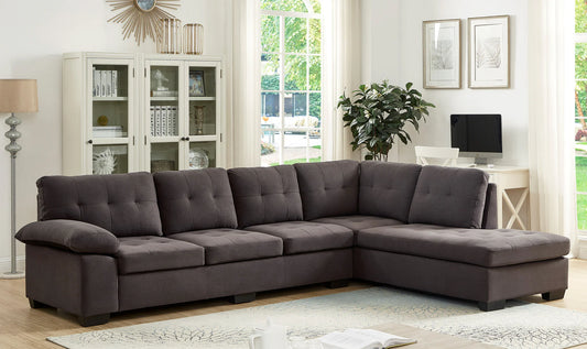Brand New Grey Fabric Sectional