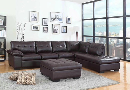 Brand New Espresso Sectional (NO Ottoman)