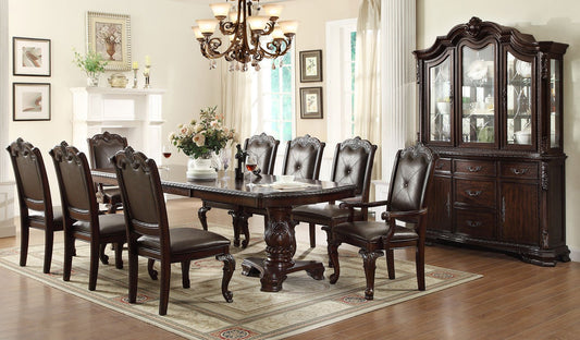 Brand New 9pc Rich Brown Color Dining Set