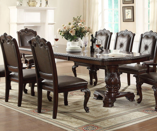 Brand New 9pc Rich Brown Color Dining Set