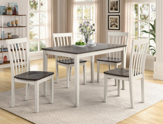 Brand New 5pc White/Grey Dining Set