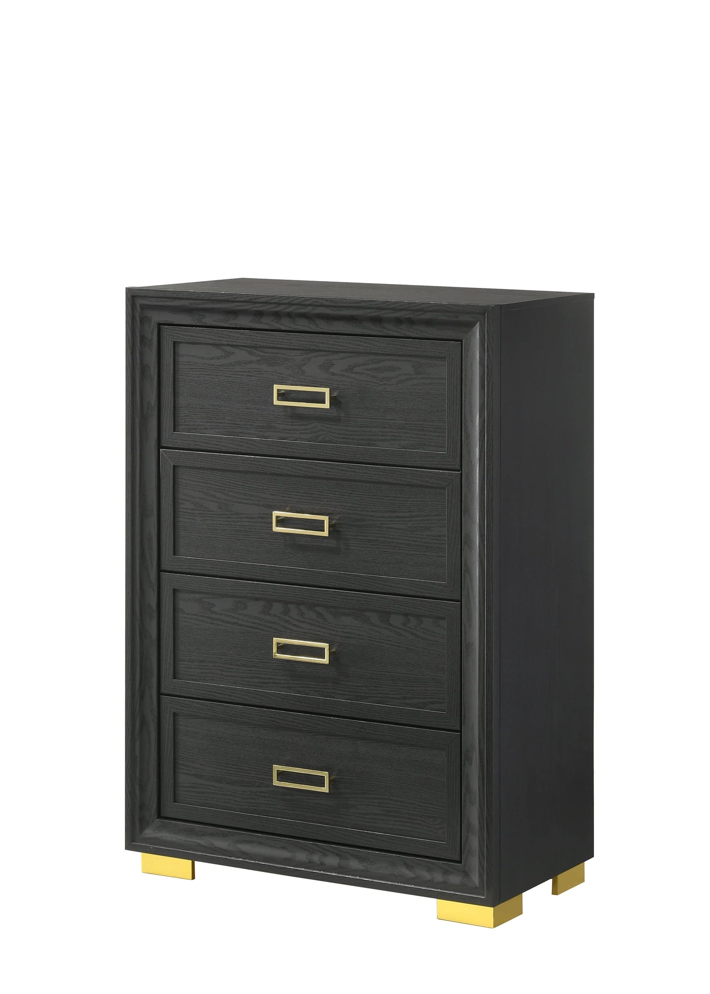 Brand New Dark Grey/Gold 4pc Bedroom Set (Queen or King)