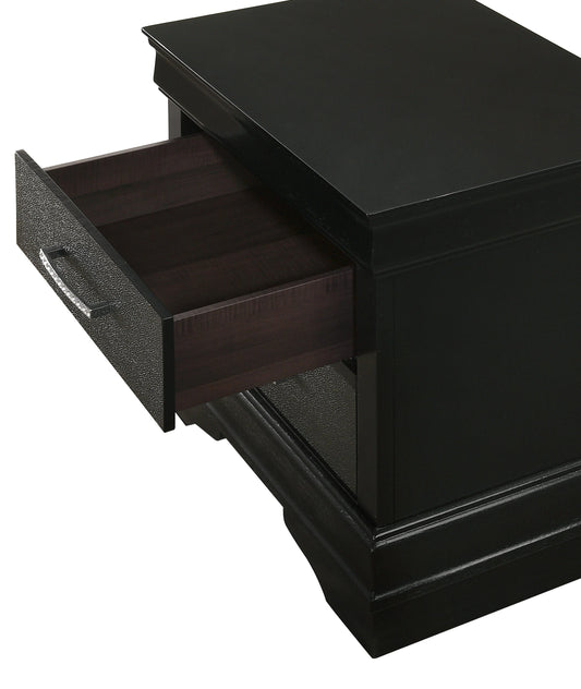 Brand New 2 Drawer Black Nightstand