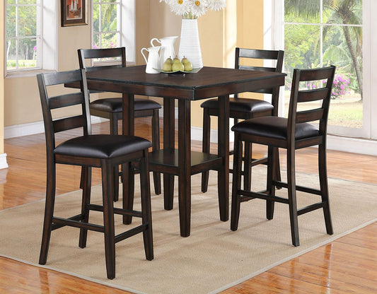 Brand New 5pc Espresso Counter Height Dining Set