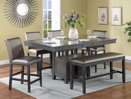Brand New 6pc Brown Counter Height Dining Set